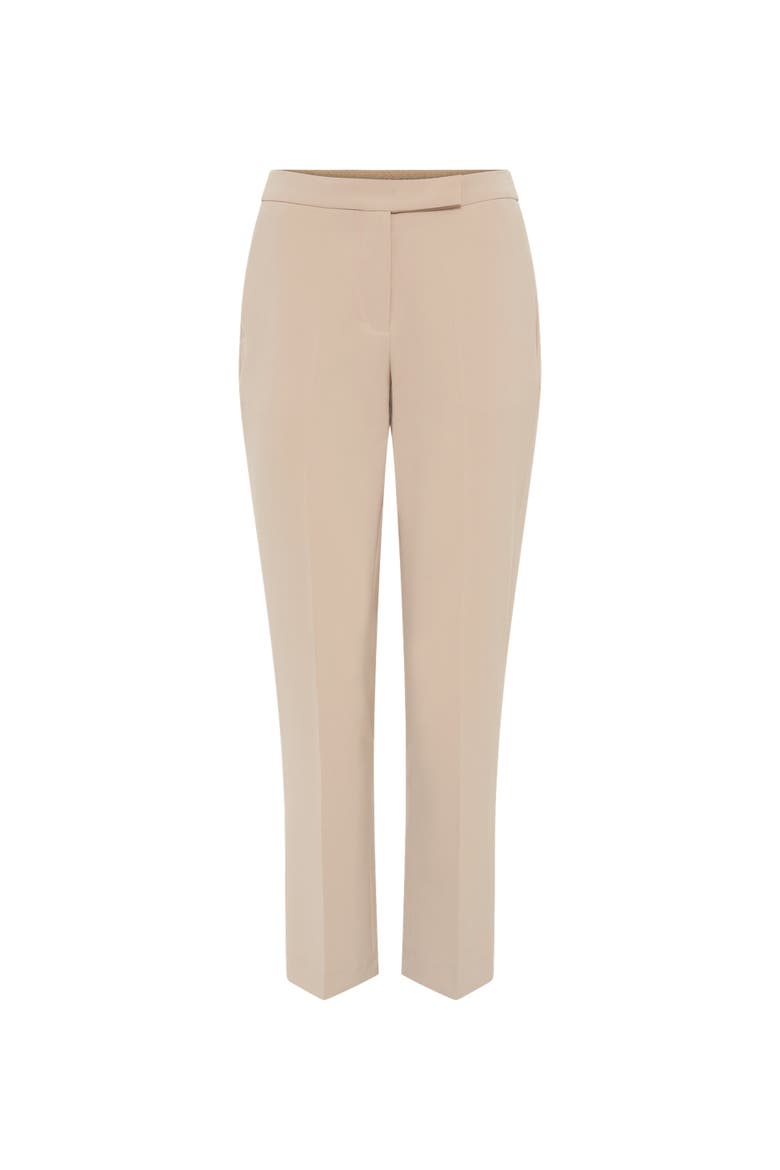 Alya Tailored Mid Rise Pants, Alternate, color, Beige