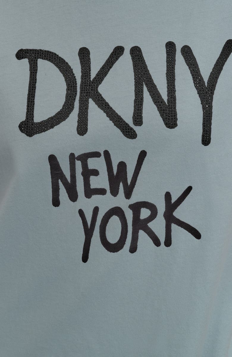 DKNY Graffiti Logo Graphic T-Shirt, Alternate, color, Mint/ Black
