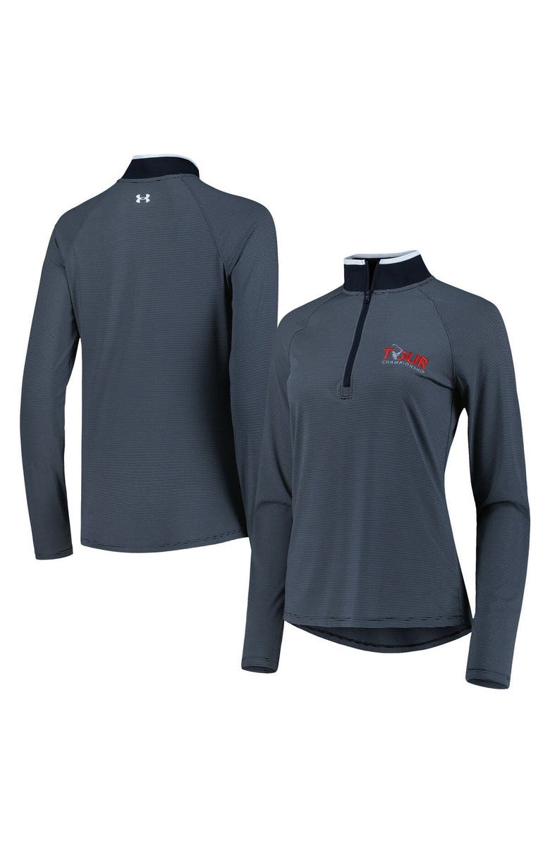 Under Armour Women's Under Armour Gray TOUR Championship T2 Stripe Raglan Quarter-Zip Jacket, Main, color, Gray
