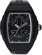 Off-White Beat Tonneau Synthetic Watch, 45mm x 51.5mm