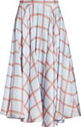 Emilia Wickstead Karima Plaid Silk Twill Skirt