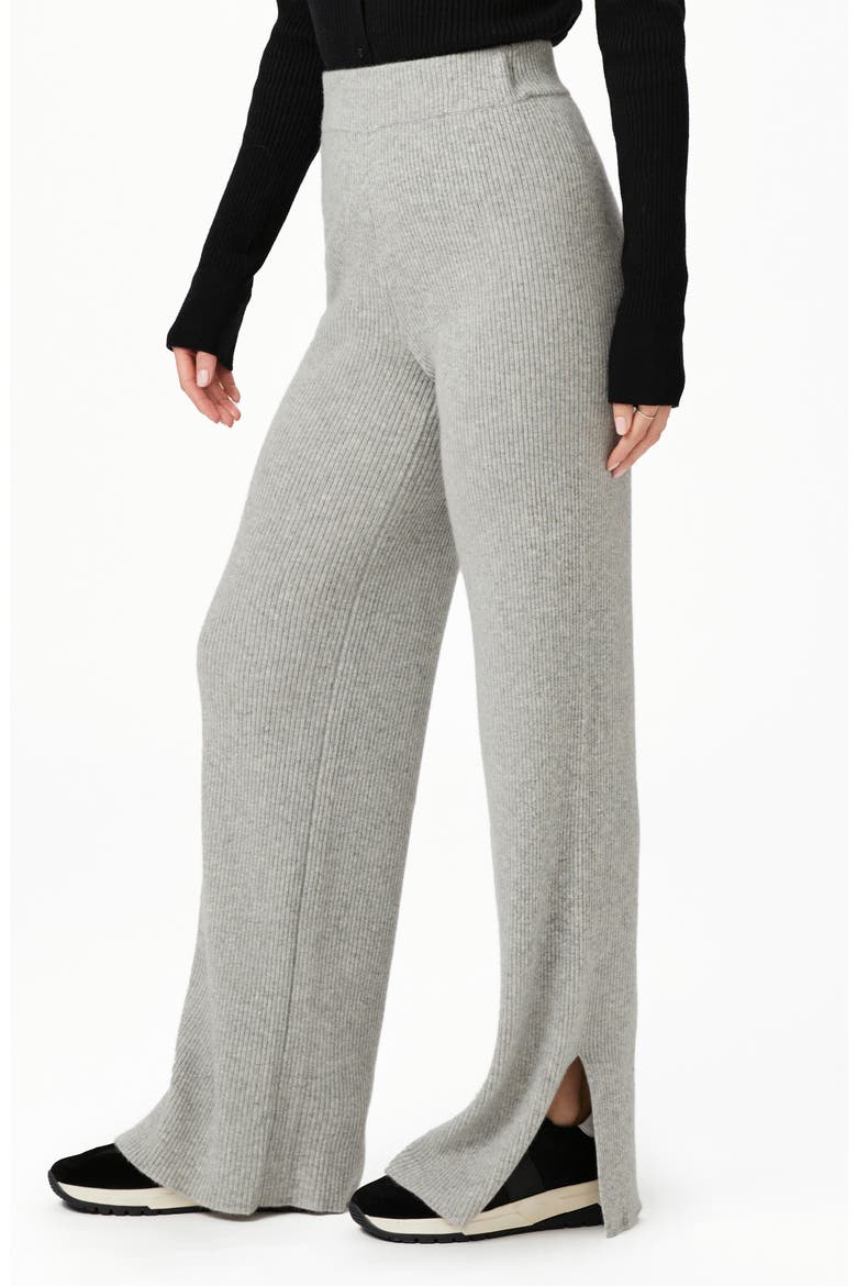 Rennala Rib Cashmere Pants, Alternate, color, HEATHER GREY