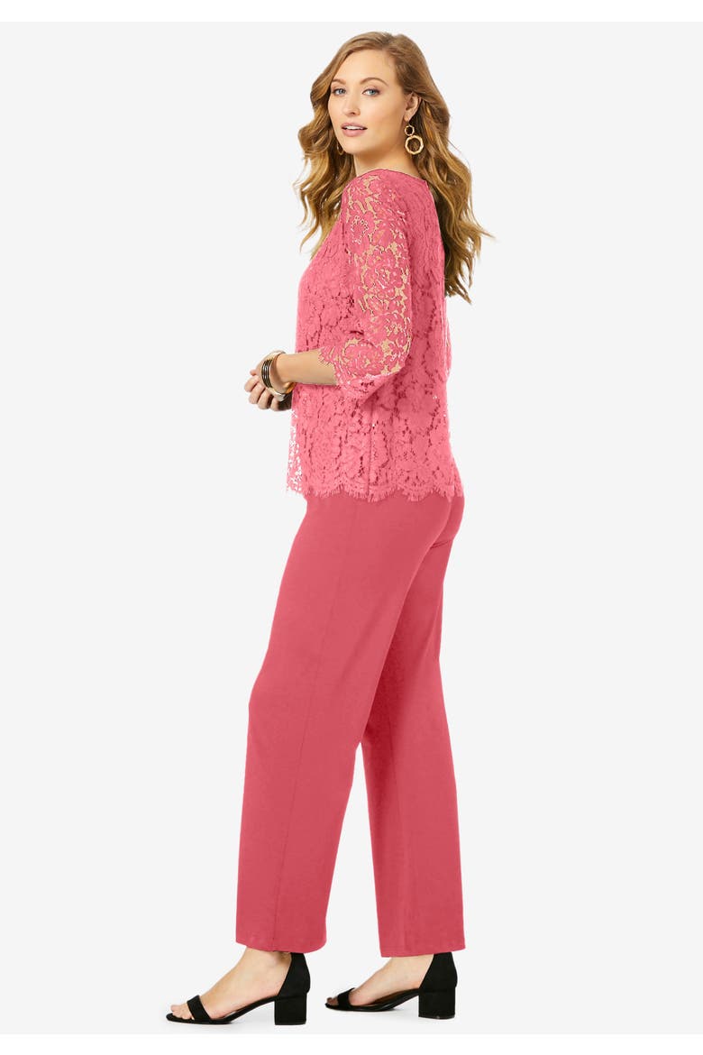 Popover Lace Jumpsuit, Alternate, color, WHITE