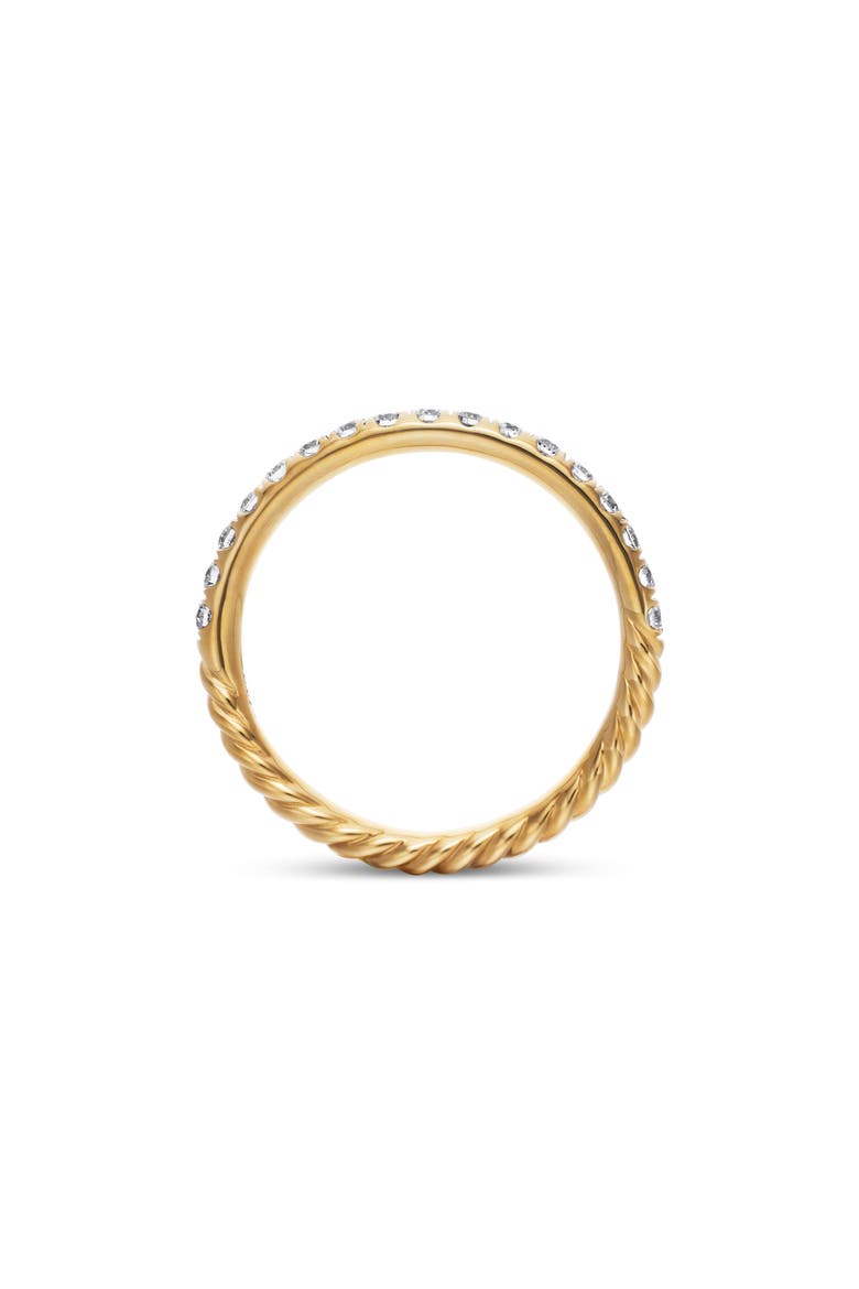 Cable Pavé Diamond Band Ring, 2mm, Alternate, color, YELLOW GOLD/ DIAMOND