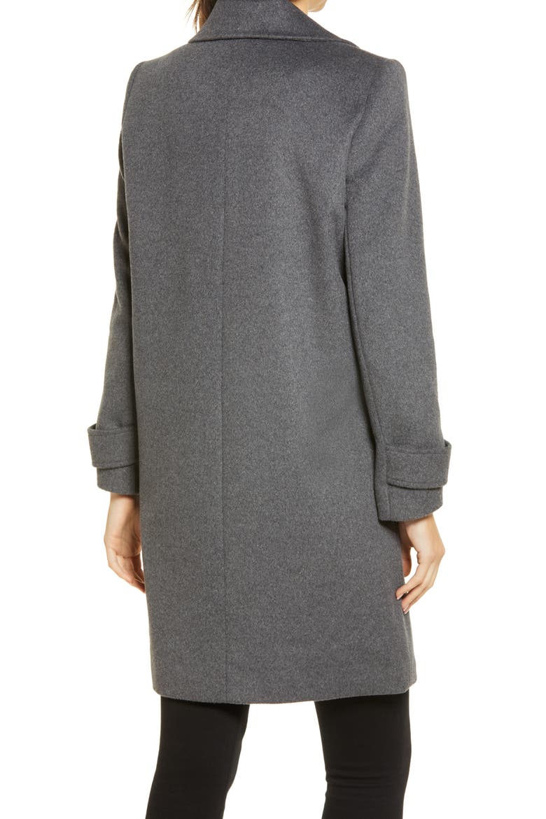 Double Breasted Coat, Alternate, color, CHARCOAL