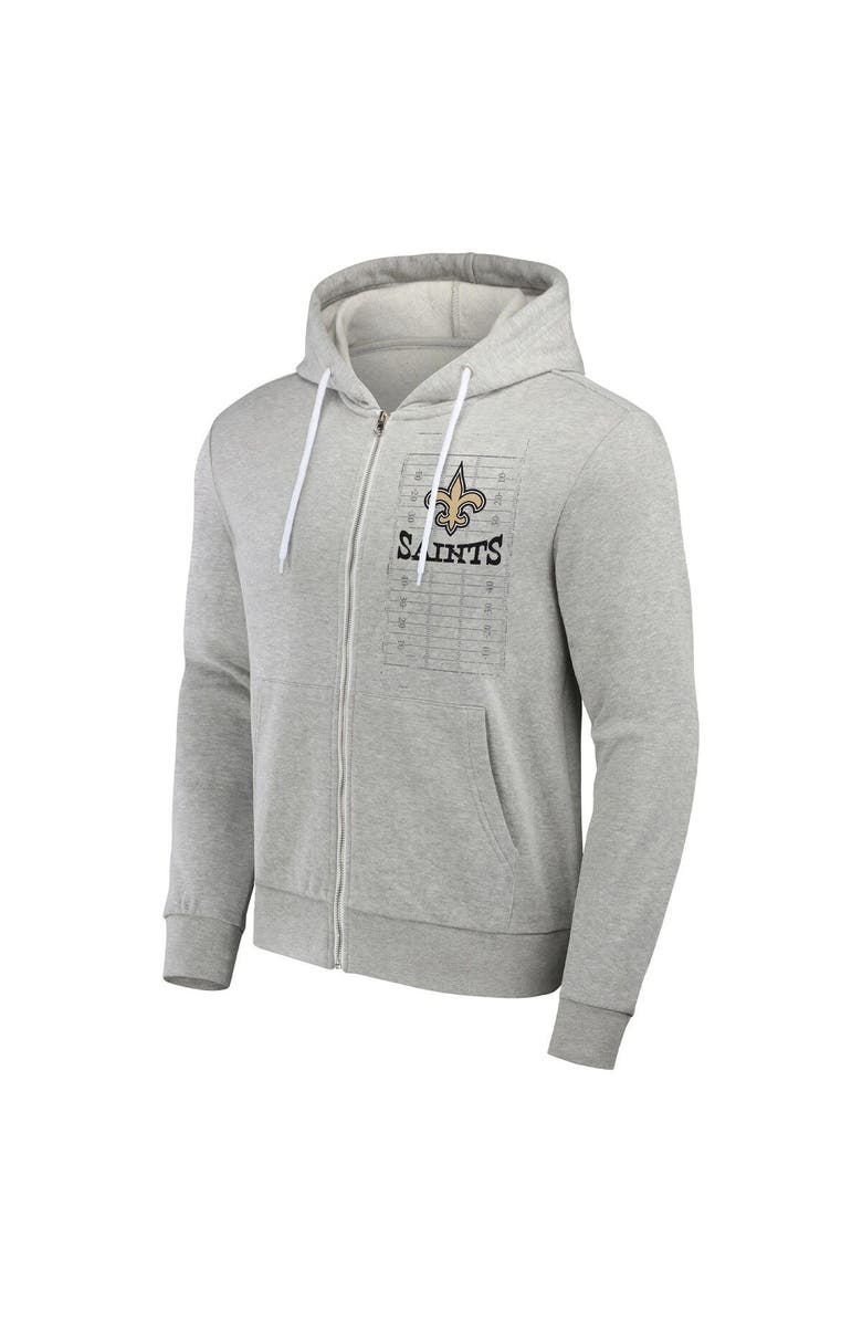 NFL X DARIUS RUCKER Men's NFL x Darius Rucker Collection by Fanatics Heather Gray New Orleans Saints Domestic Full-Zip Hoodie, Main, color, Heather Gray