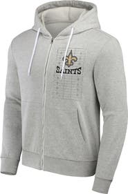 NFL X DARIUS RUCKER Men's NFL x Darius Rucker Collection by Fanatics Heather Gray New Orleans Saints Domestic Full-Zip Hoodie