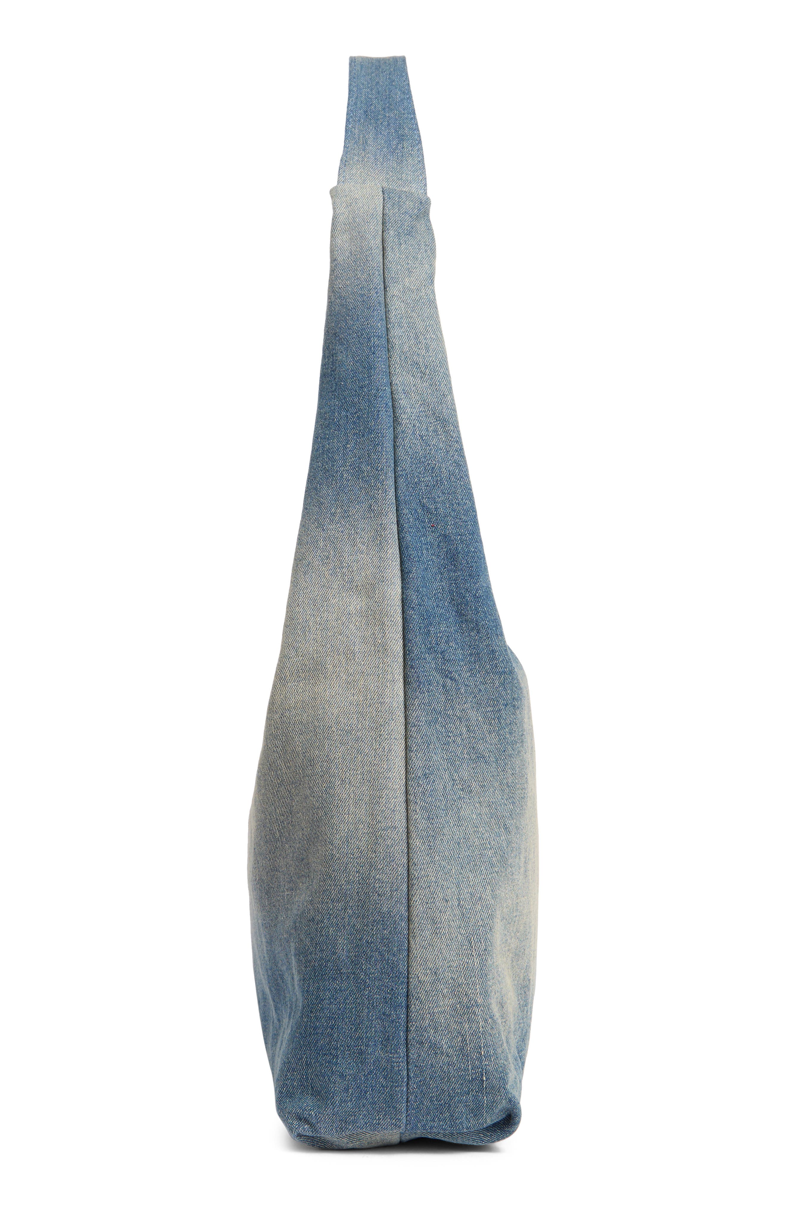 Steve Madden Niccola Denim Hobo Shoulder Bag & Pouch, Alternate, color, Denim