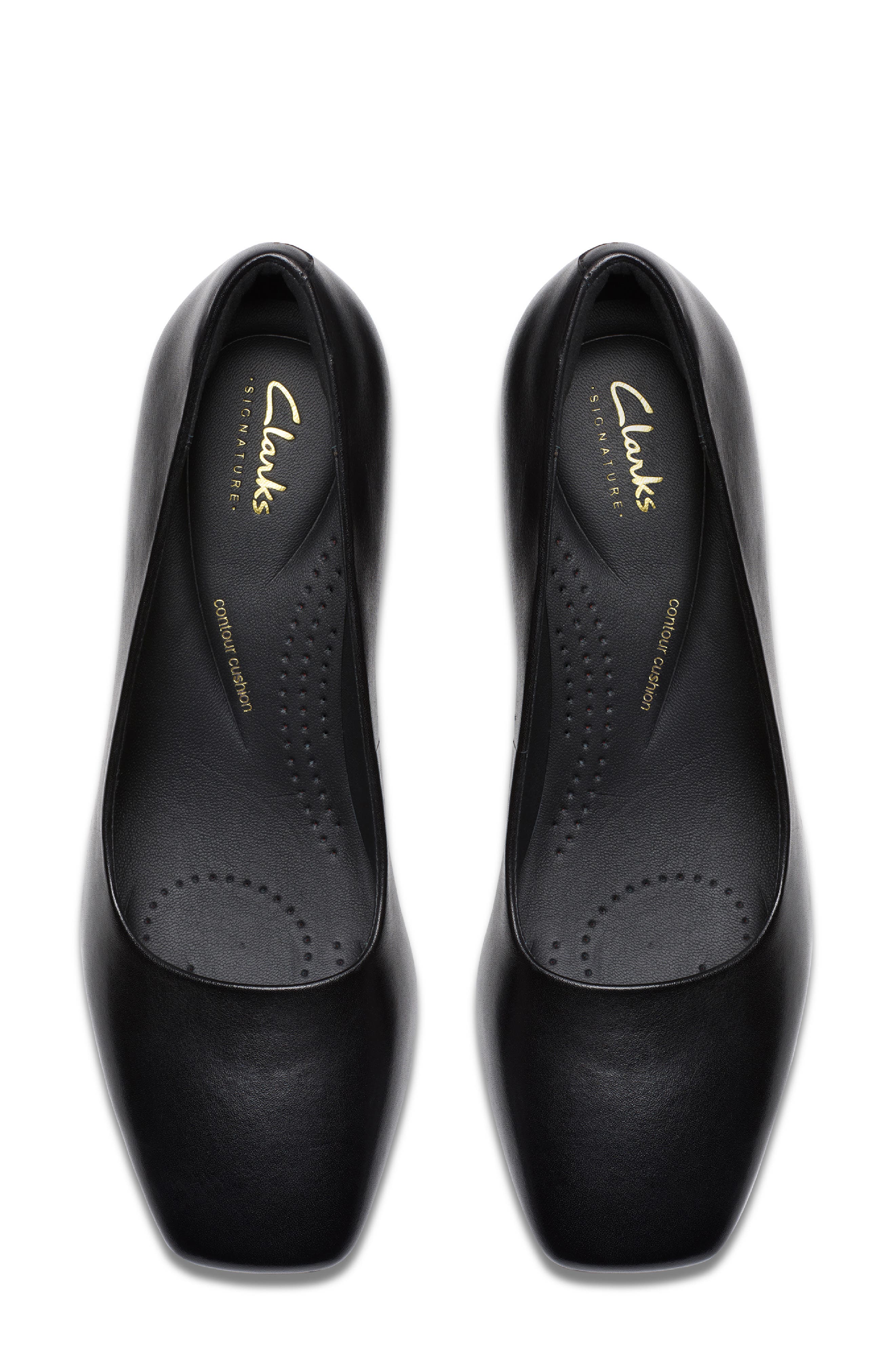 Clarks<sup>®</sup> Fernie Court Block Heel Pump, Alternate, color, Black Leather