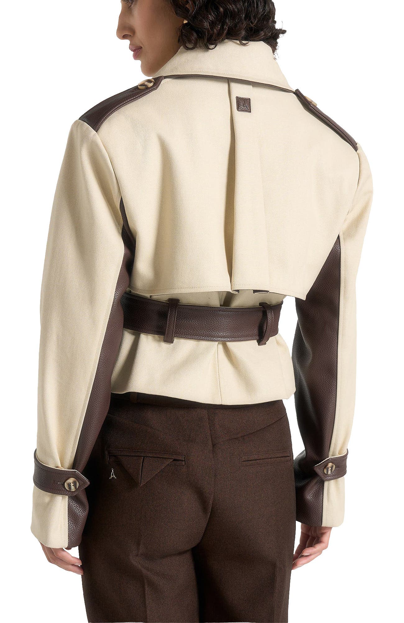 Lelia Cropped Gabardine Trench Coat With Belt (Women) | Nordstrom