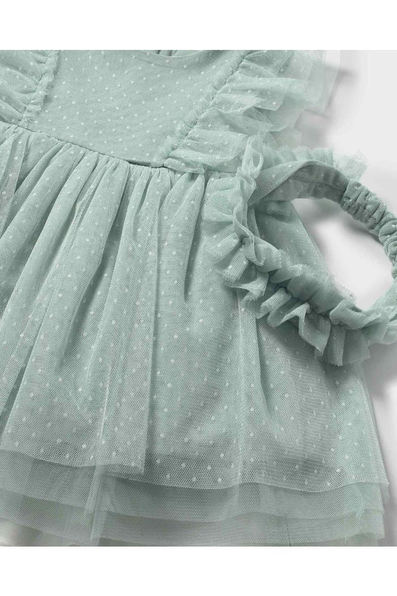 Dress With Matching Headband, Alternate, color, Green