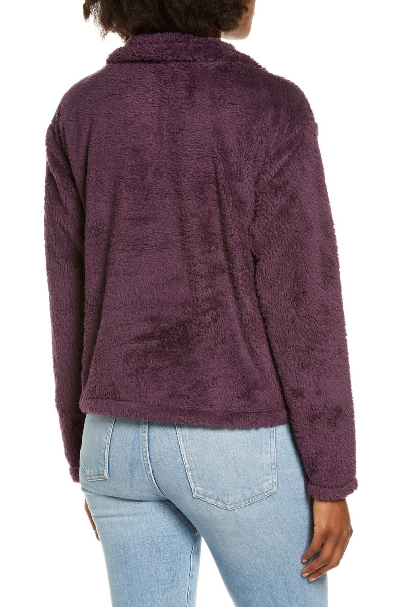 The North Face High Pile Fleece Pullover, Alternate, color, Blackberry Wine