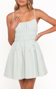 Petal & Pup Makayla Smocked Fit & Flare Minidress