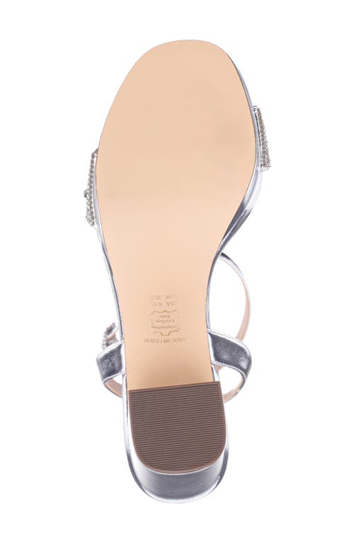Nina Sofina Ankle Strap Platform Sandal In Silver
