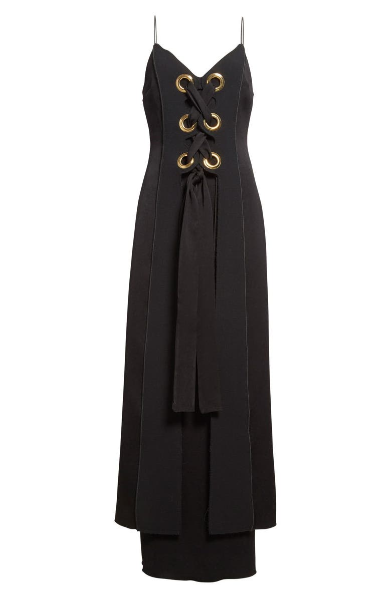 Ellery 'Delorean' Lace-Up Maxi Dress, Alternate, color, 
