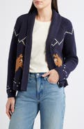 THE GREAT. The Horse Lodge Cotton Blend Cardigan