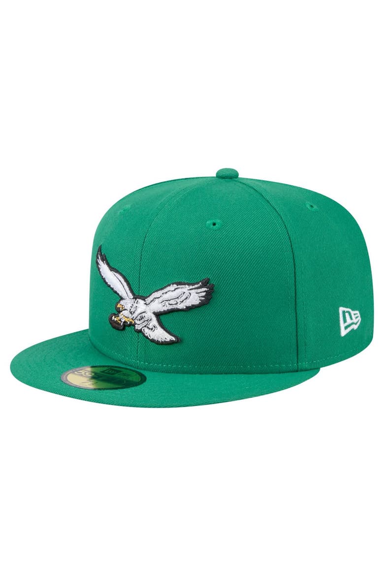 Men's New Era Kelly Green Philadelphia Eagles Super Bowl LIX Champions Historic Side Patch 59FIFTY Fitted Hat, Alternate, color, Kelly Green