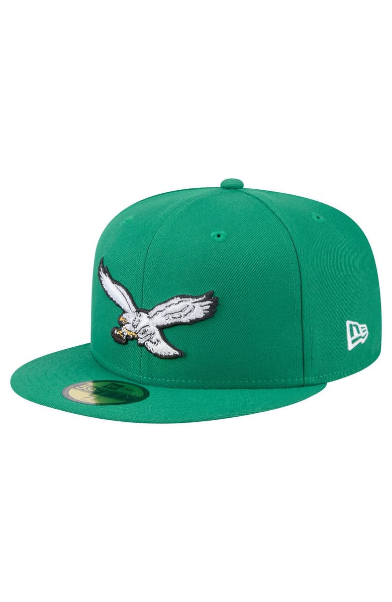 New Era Men's New Era Kelly Green Philadelphia Eagles Super Bowl LIX Champions Historic Side Patch 59FIFTY Fitted Hat, Alternate, color, Kelly Green