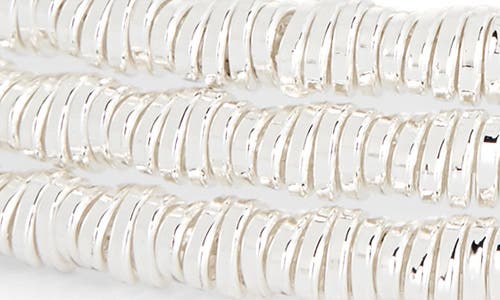Nordstrom Rack Textured Coil Wrap Bracelet In Silver