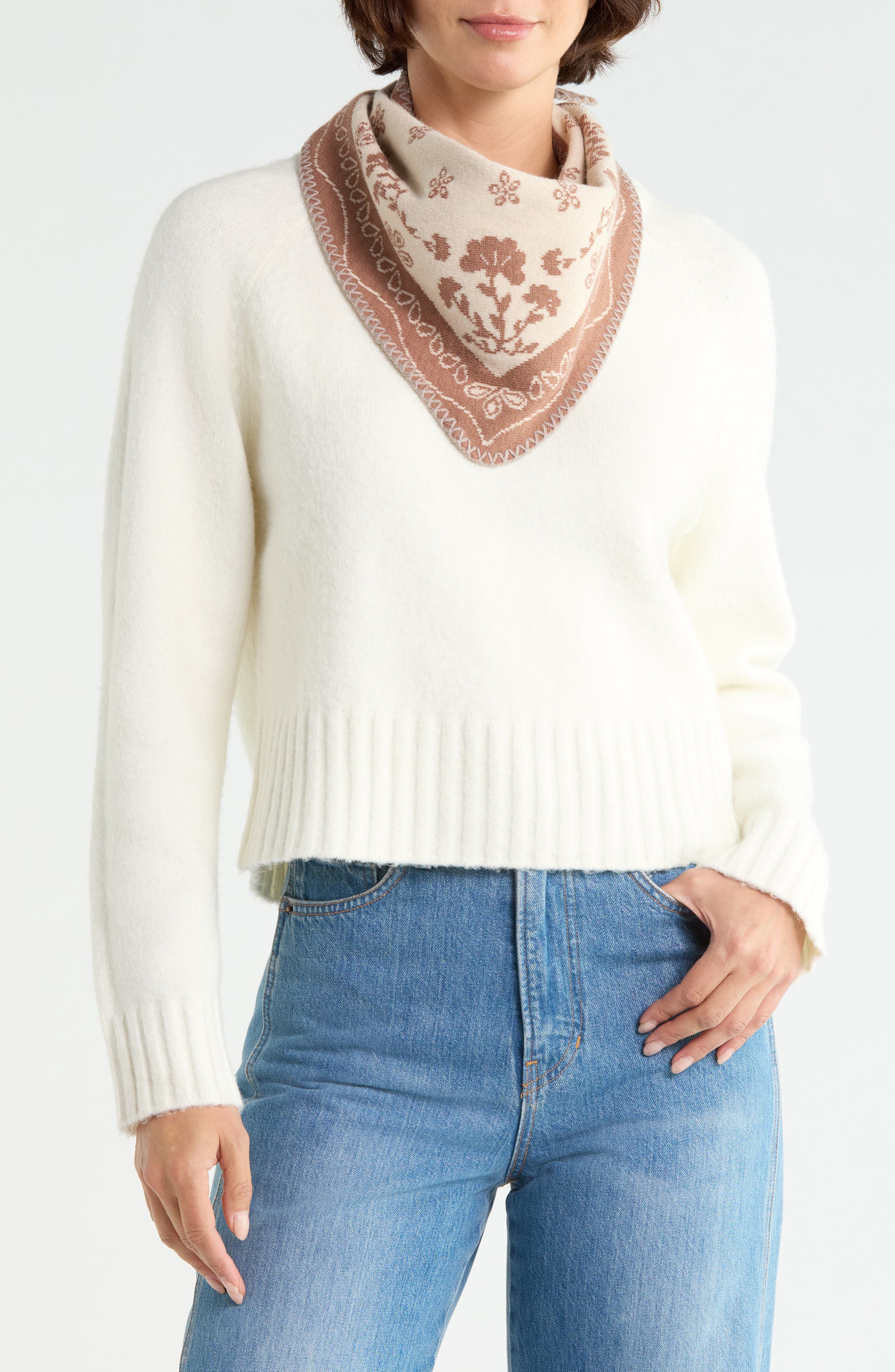 Whipstitch Bandana Triangle Scarf