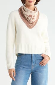 BCBG Whipstitch Bandana Triangle Scarf