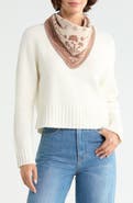 BCBG Whipstitch Bandana Triangle Scarf