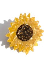 Solar Eclipse Sunflower Claw Clip