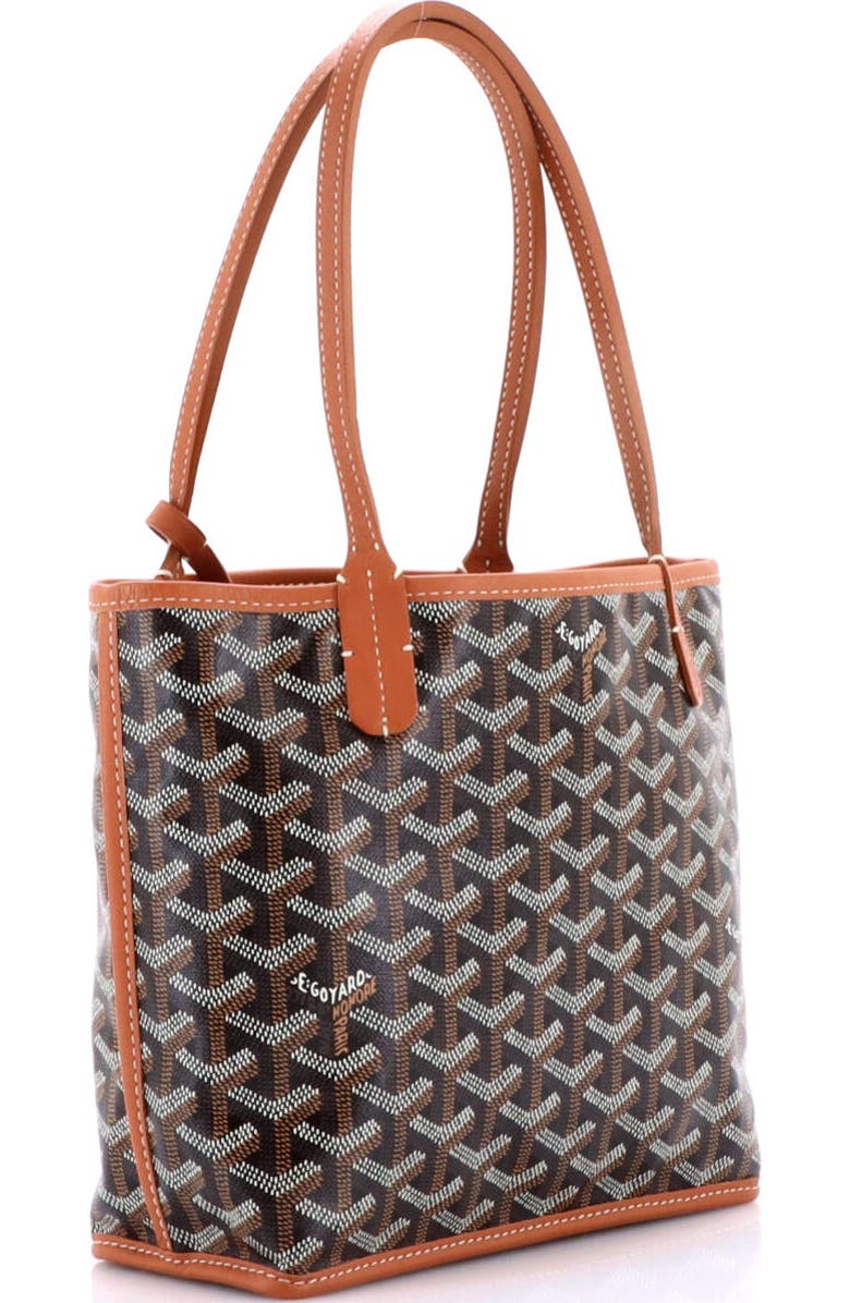 Pre-Owned Goyard Anjou Reversible Tote Coated Canvas Mini, Alternate, color, Brown