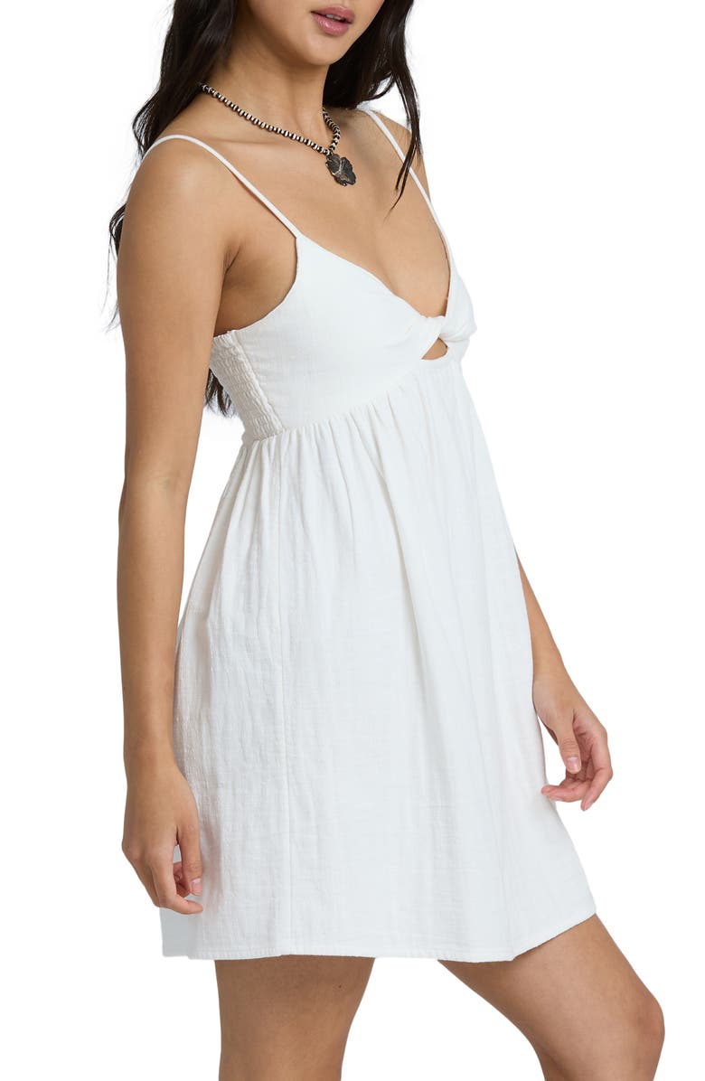 Billabong In a Twist Cotton Minidress, Alternate, color, Salt Crystal