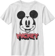Mickey & Friends Boy's Mickey & Friends Mickey Mouse Retro Headshot Graphic T-Shirt