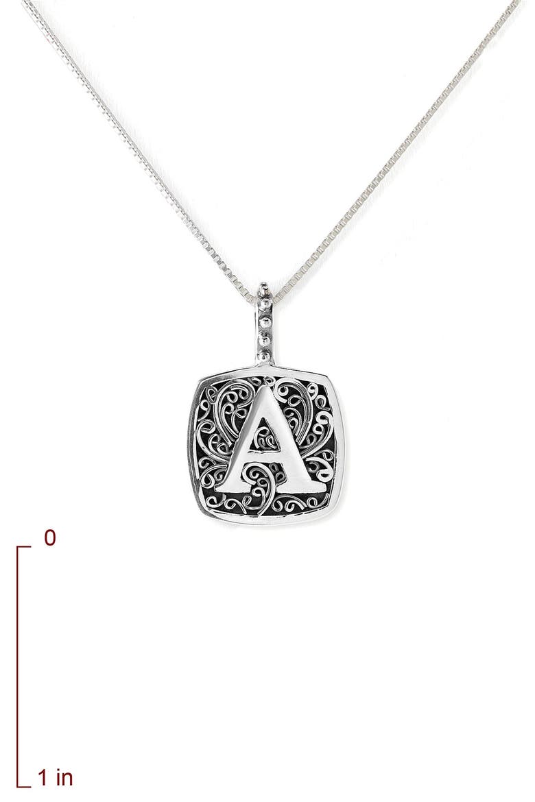 Initial Pendant Necklace, Alternate, color, A