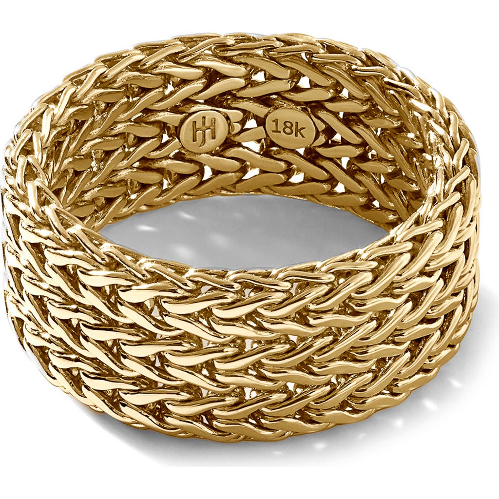 John Hardy Rata Chain 9mm Band Ring In Gold