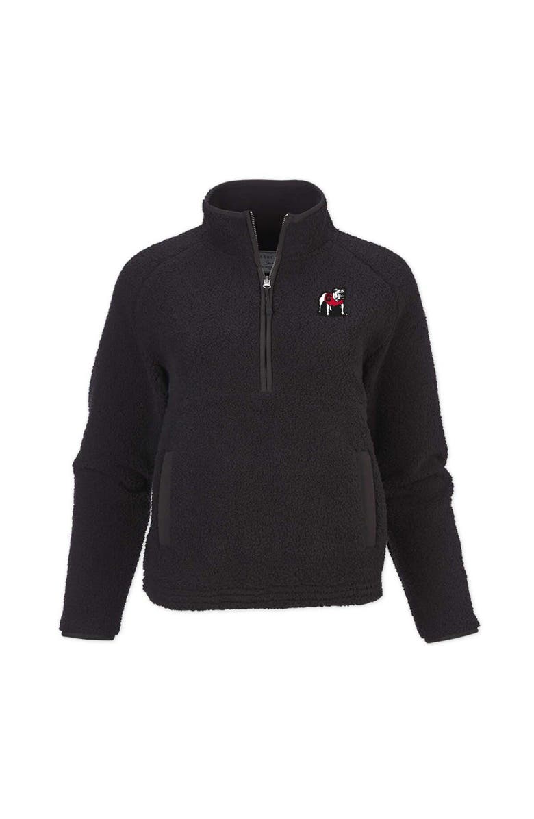 BOXERCRAFT Women's Black Georgia Bulldogs Everest Half-Zip Sweatshirt, Main, color, Black