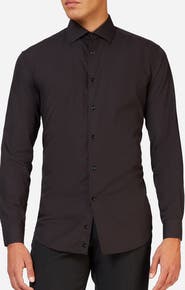 OppoSuits Black Knight Modern Tailored Fit Wrinkle Resistant Button-Up Shirt