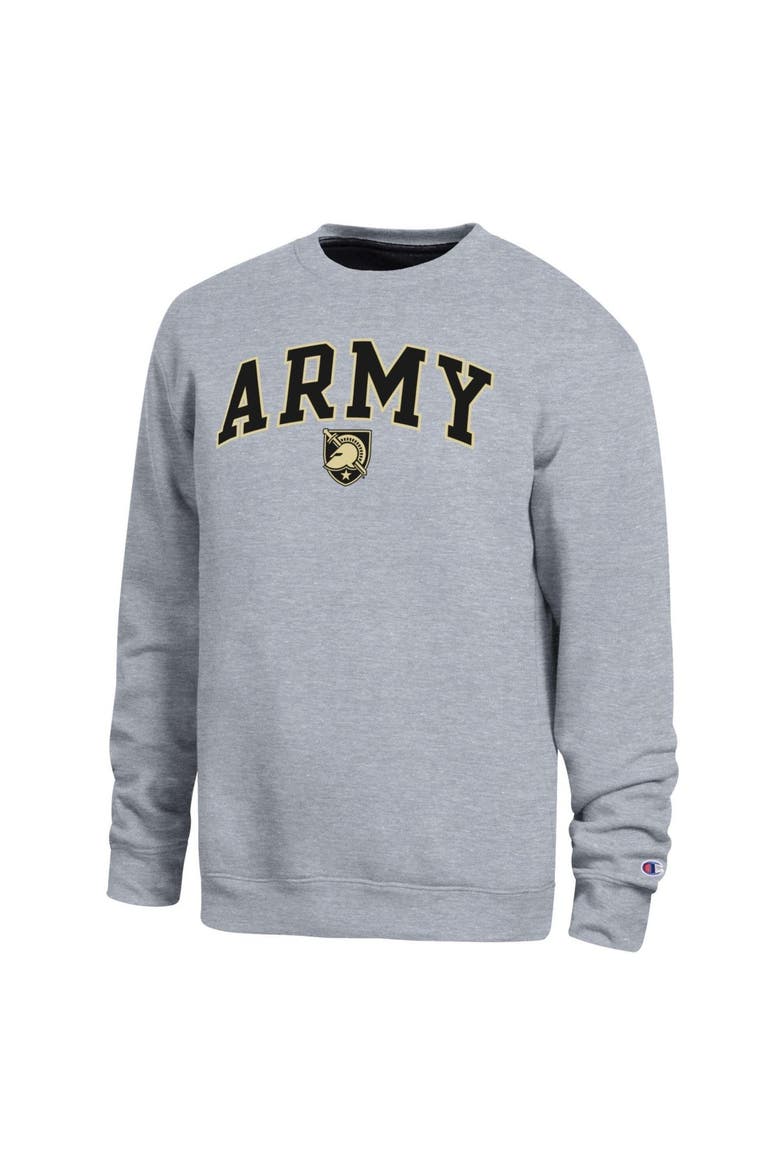 Men's Champion  Heather Gray Army Black Knights Arch Sweatshirt, Main, color, Heather Gray