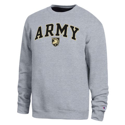Men's Champion  Heather Gray Army Black Knights Arch Sweatshirt