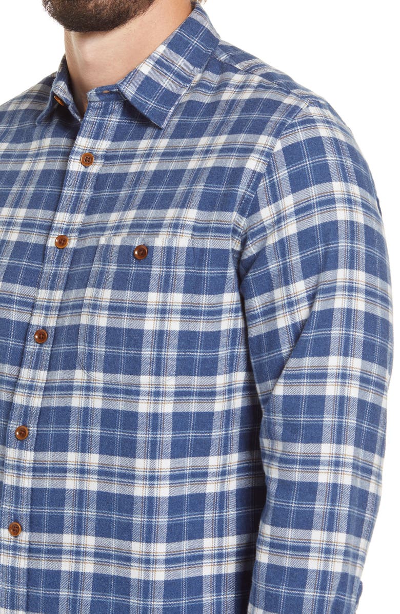 Faherty Stretch Seaview Plaid Flannel Button-Up Shirt, Alternate, color,