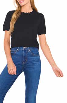 CeCe Scallop Neck Sweater