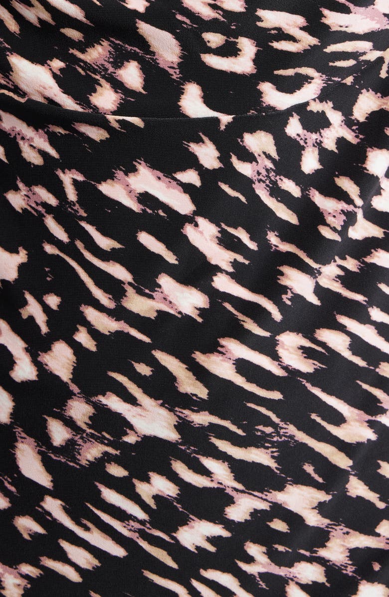 Anne Klein Abstract Print Cowl Neck Top, Alternate, color, Black Multi/ Black