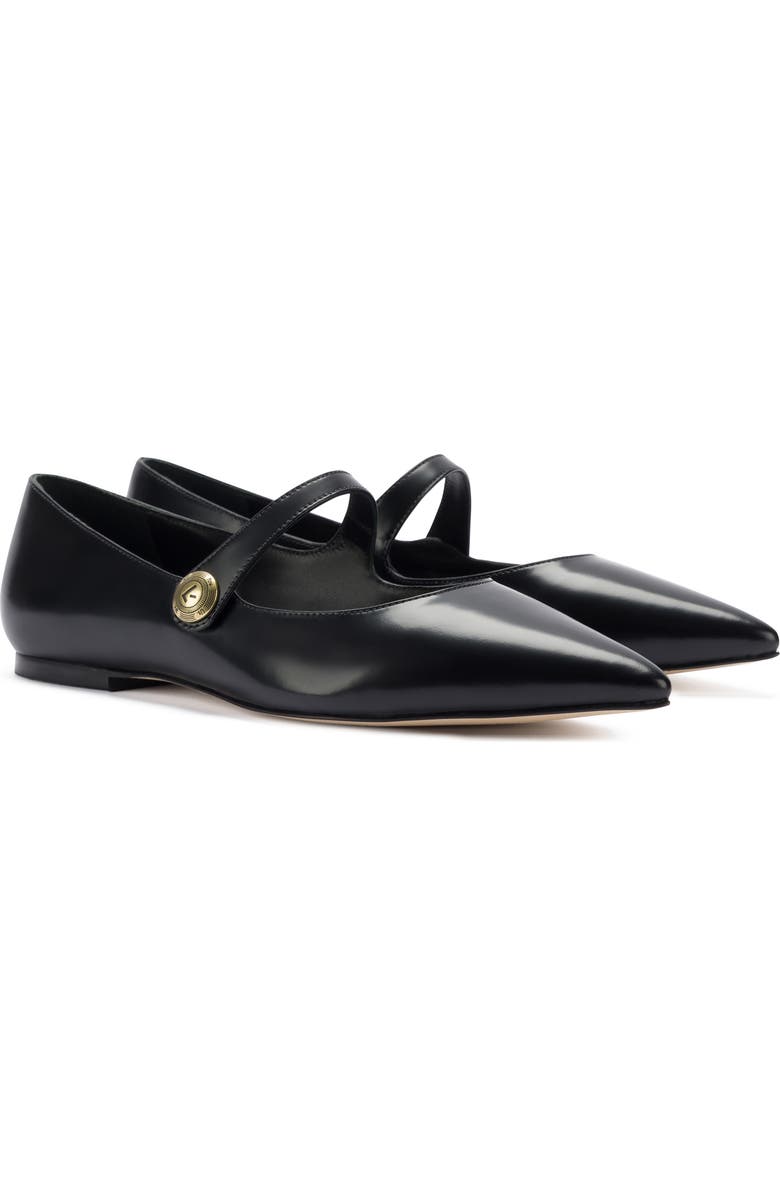 Larroudé Caroline Pointed Toe Mary Jane Flat, Main, color,