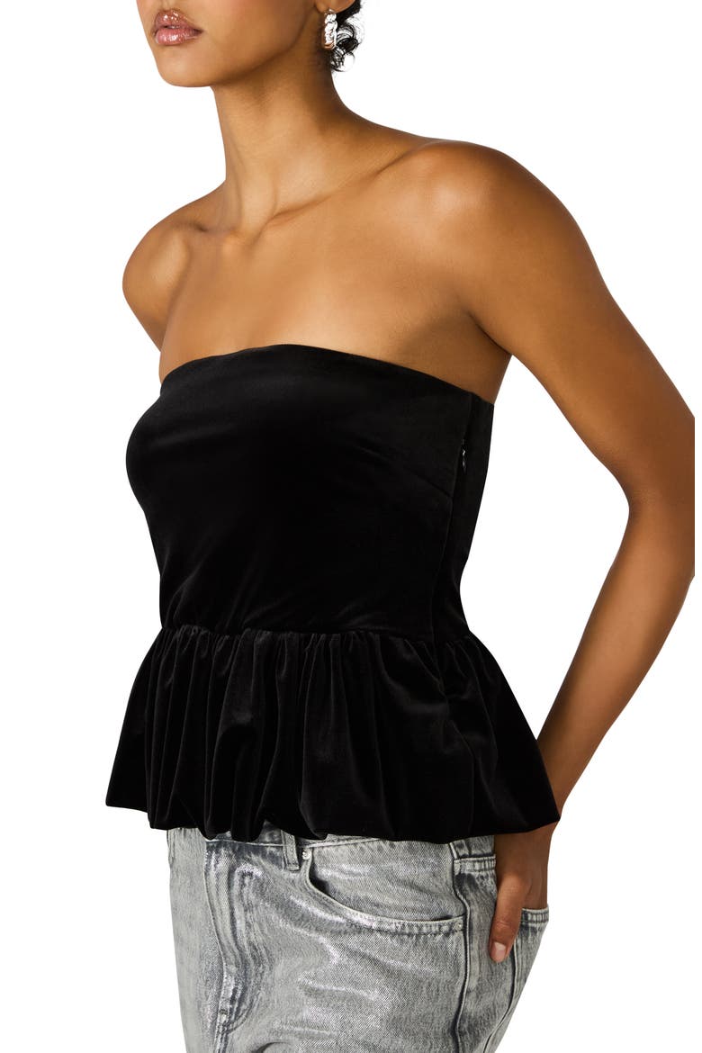 Tessae Strapless Top, Alternate, color, BLACK