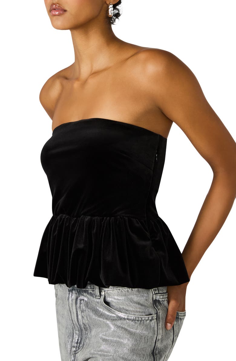 Steve Madden Tessae Strapless Top, Alternate, color, Black