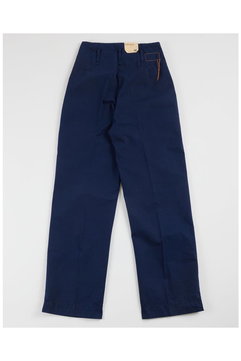 Double Pleat Cotton Trousers, Alternate, color, Blue