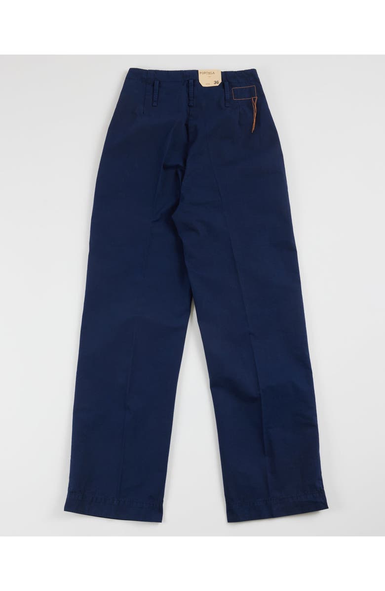 Fortela Double Pleat Cotton Trousers, Alternate, color, Blue