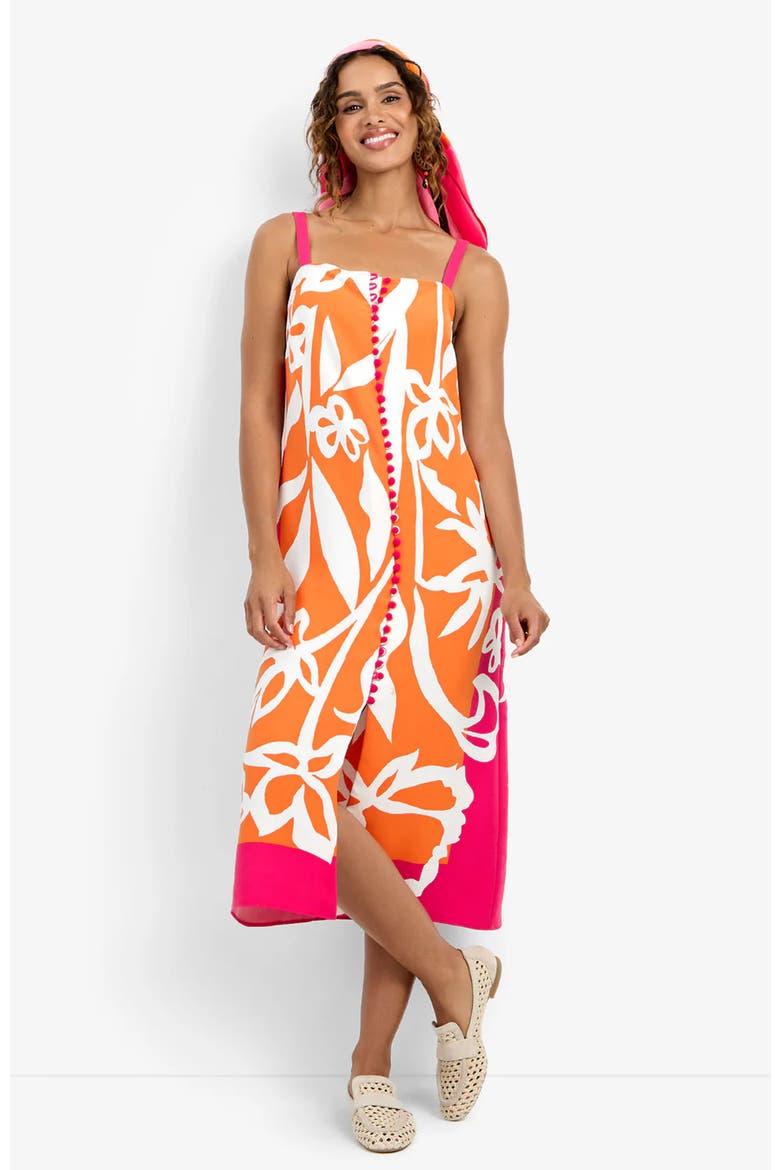 Haisley Printed Dress, Main, color, Daylily