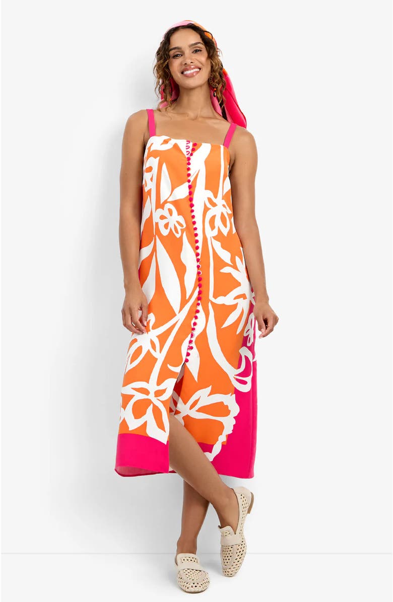 Trina Turk Haisley Printed Dress, Main, color, Daylily