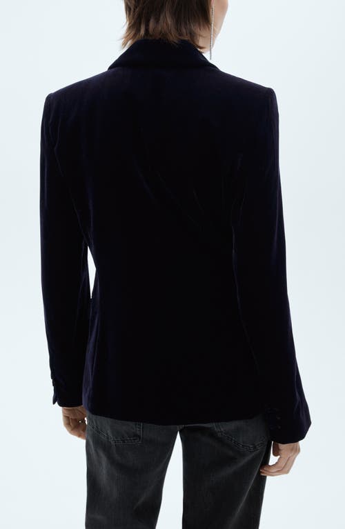 Mango Structured Velvet Blazer