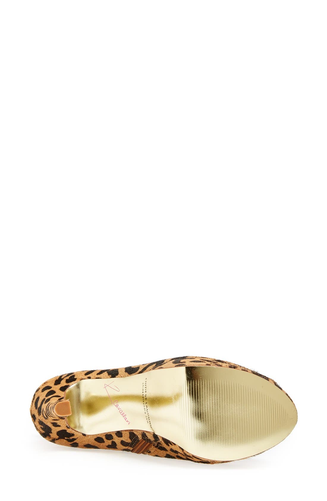 Kristin Cavallari 'Lovely' Leopard Print Calf Hair Open Toe Bootie, Alternate, color, 