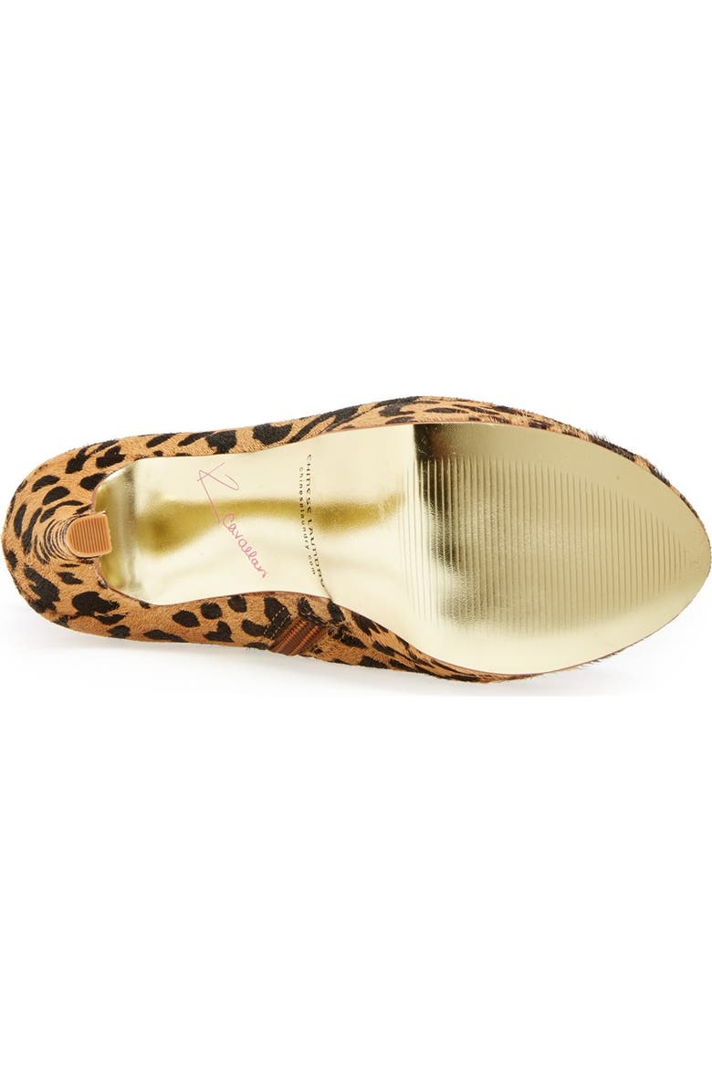 Kristin Cavallari 'Lovely' Leopard Print Calf Hair Open Toe Bootie, Alternate, color,