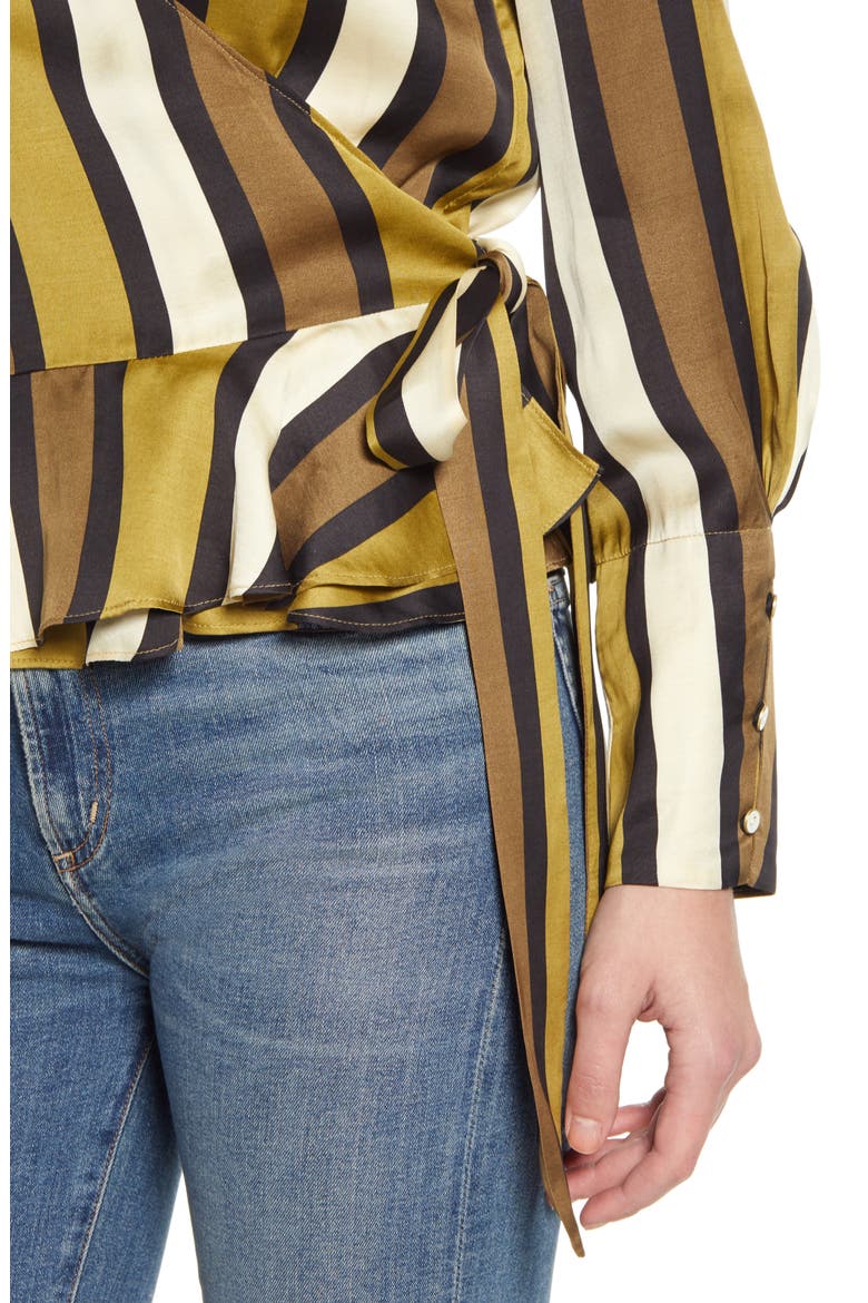 Stripe Wrap Top, Alternate, color, COMBO C